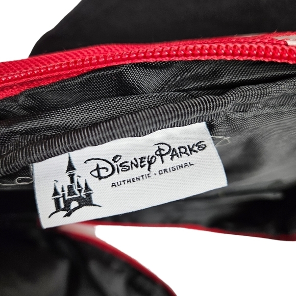 Disney Red & White Polka Dot Minnie Mouse Hooded Backpack Women's Bag - Picture 10 of 12